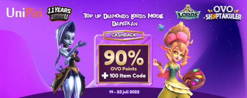 PROMO JULI – Banyak Bonus Buat Kamu Yang Top Up Lords Mobile Pakai OVO!
